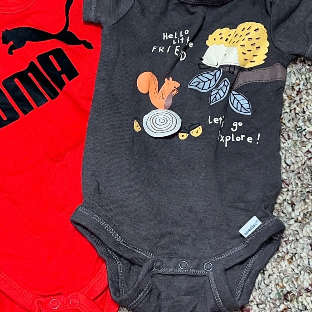Boys, girls, Multicolor Baby bodysuit, Lot of 5, 6-9 month, shirts, tops - Picture 5 of 5